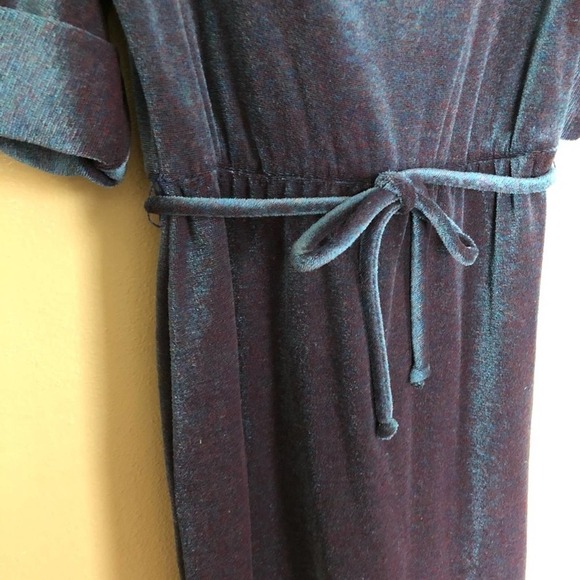 VINTAGE Parade NY Iridiscent Belted Midi Dress - Picture 4 of 7